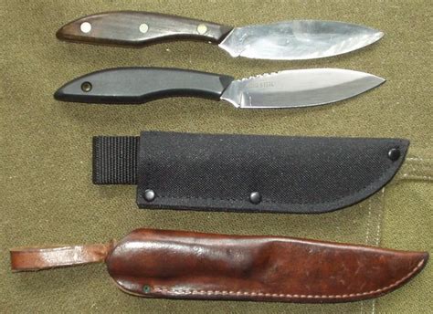 Unique elliptical blade to lessen cutting drag. . Nessmuk vs canadian belt knife